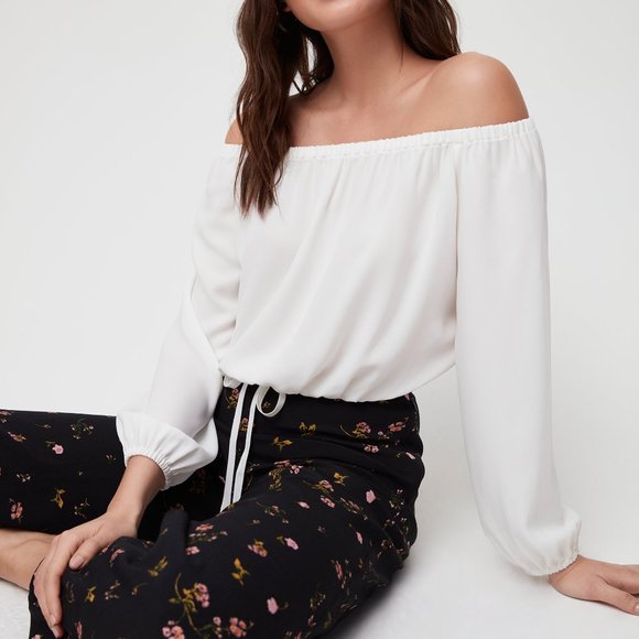 Wilfred Tops - Wilfred by Aritzia White Eleanora Blouse